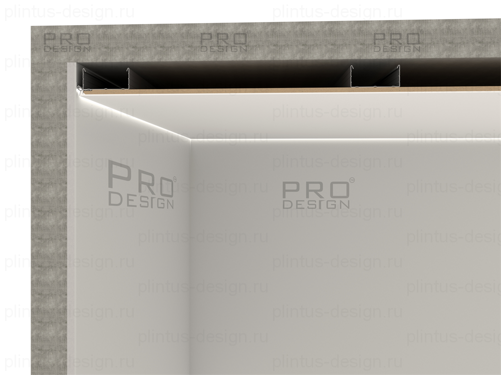 Pro Design Gipps 594 теневой потолочный профиль Белый