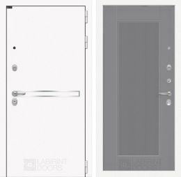 Дверь Входная Лабиринт Лайн WHITE 30 Серый софт рельеф