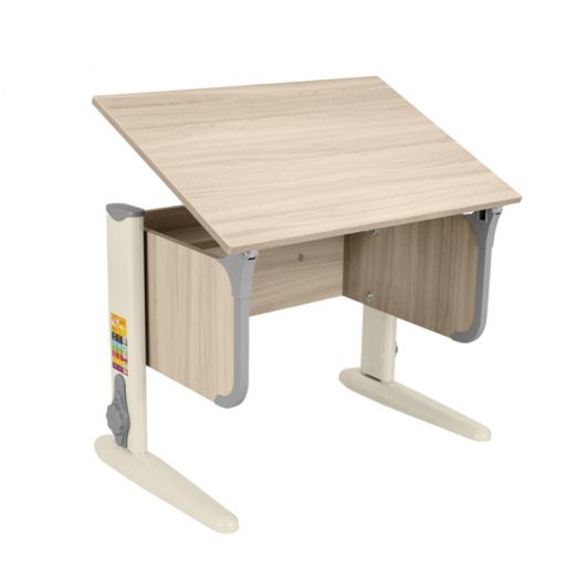 ДСУТ47-3 Школьная парта-трансформер одноместная (ЛДСП ясень, опора Бежевый)