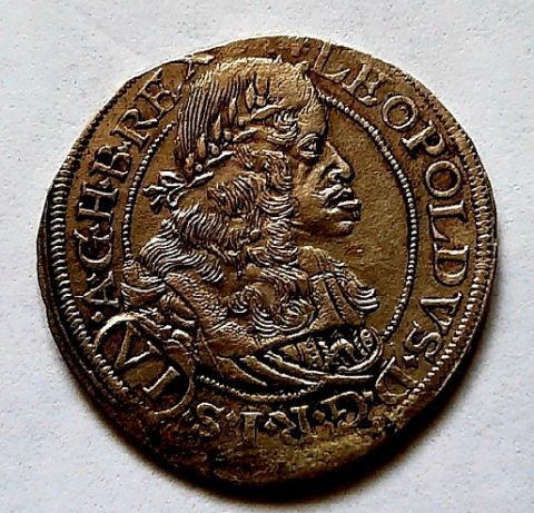 6 крейцеров 1665 Австрия UNC Священная Римская Империя