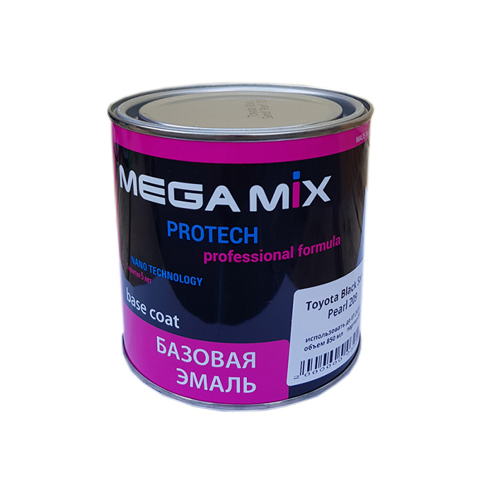 MegaMix Эмаль металлик, 209 Toyota Black Sand Pearl, объем 850мл.