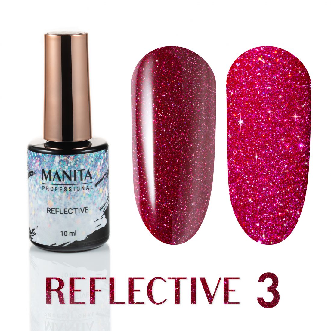 Гель лак MANITA PROFESSIONAL "REFLECTIVE" светоотражающий №03 (10 мл)