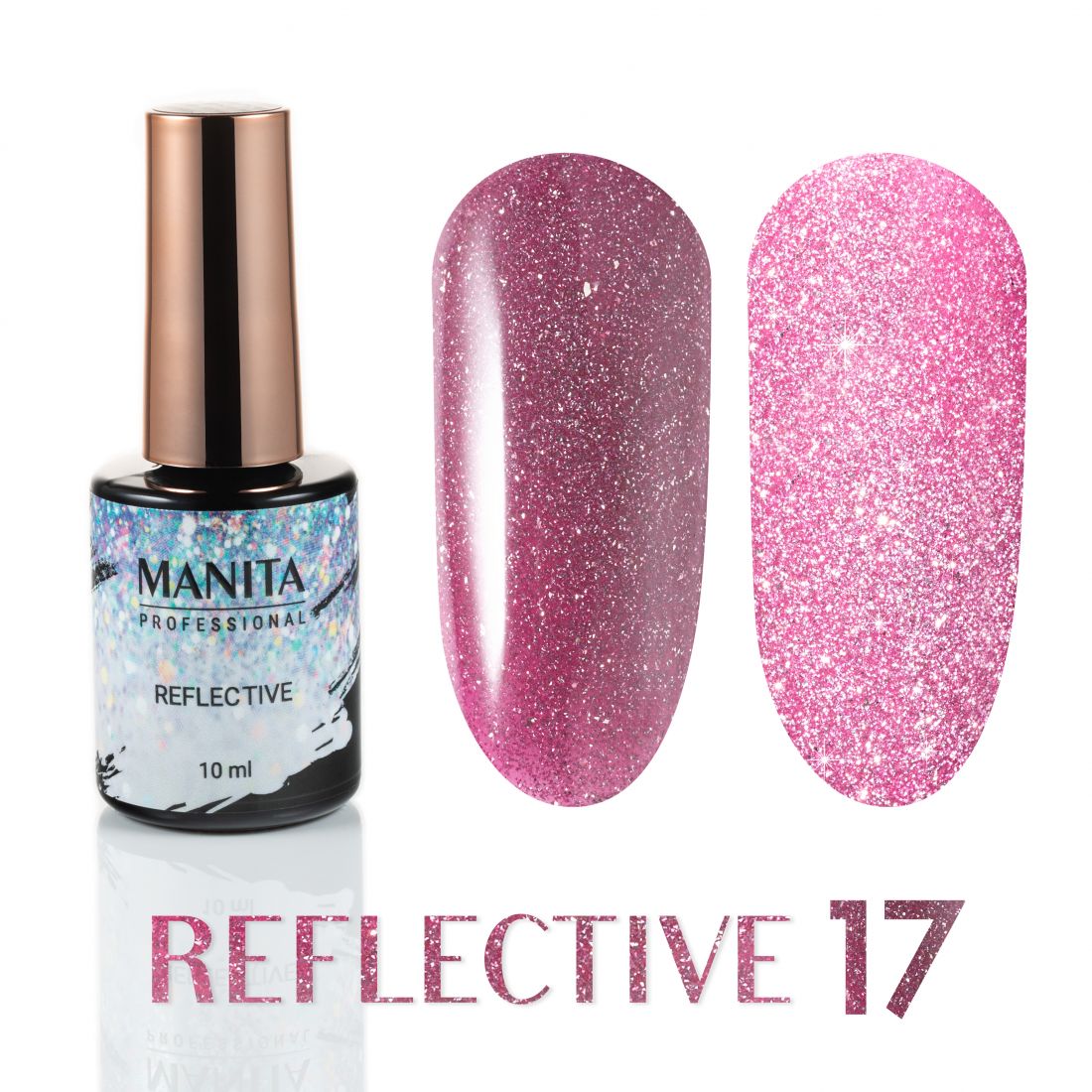 Гель лак MANITA PROFESSIONAL "REFLECTIVE" светоотражающий №17 (10 мл)