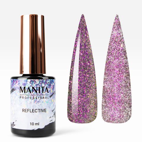 Гель лак MANITA PROFESSIONAL "MULTICHROME REFLECTIVE" светоотражающий с хлопьями юки №07 (10 мл)