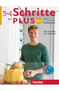 Schritte plus Neu 3+4. Medienpaket, DVD + 5 Audio-CDs. Deutsch als Zweitsprache / Niebisch Daniela, Pude Angela, Penning-Hiemstra Sylvette