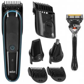 Триммер Braun MGK5365 + Бритва Gillette черный