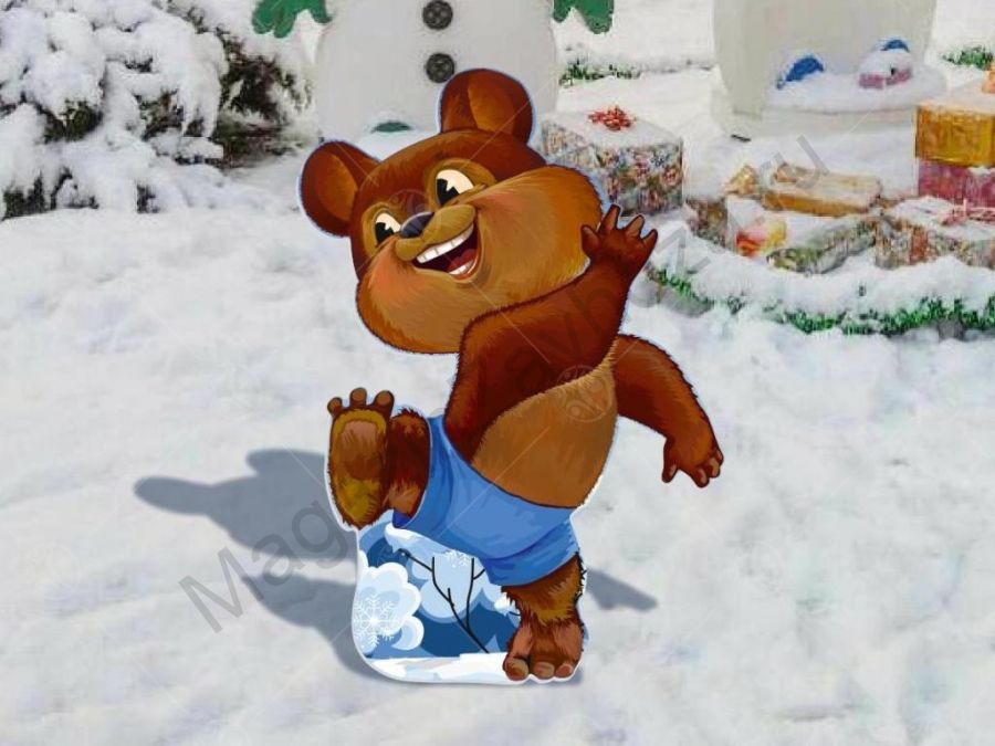 Уличная фигура "Мишка новогодний"