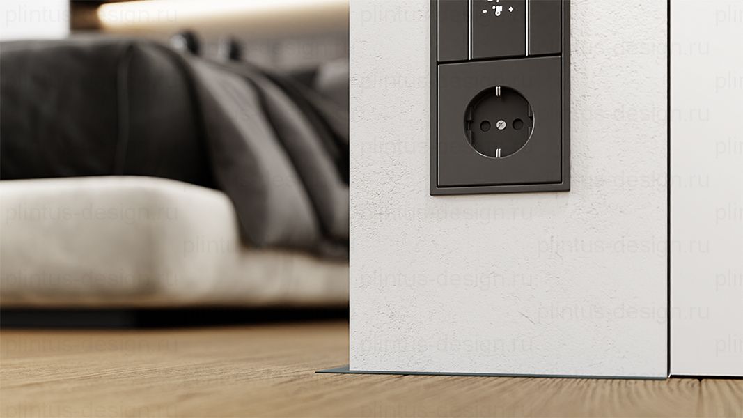 Микроплинтус ФЕСО 11 мм Чёрно-серый RAL 7021