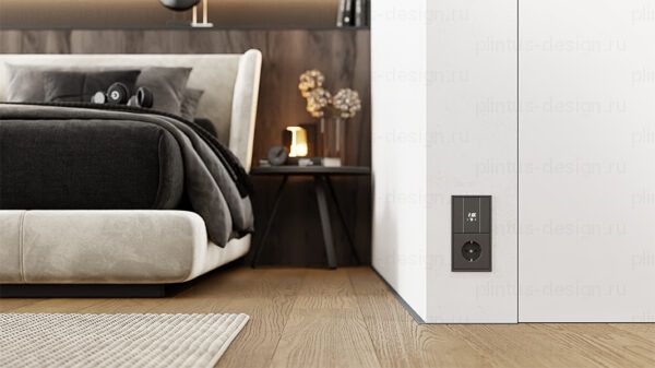 Микроплинтус ФЕСО 11 мм Чёрно-серый RAL 7021