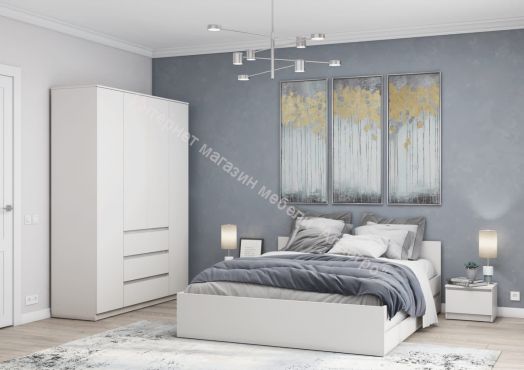 Шкаф "Сити" ШР-4 с ящиками (Белый)