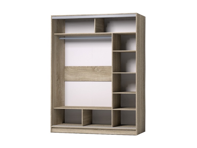 Шкаф-купе Strike 1600 Сонома с зеркалом