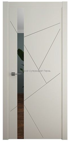 Эмаль Геометрия-6 зеркало ГРЕЙ (защелка маг.) магнитным замком