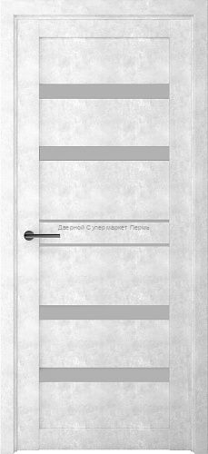 Дверь межкомнатная Экошпон Дрезден стекло металюкс бетон светлый бетон темный