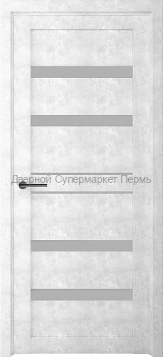 Дверь межкомнатная Экошпон Дрезден стекло металюкс бетон светлый бетон темный