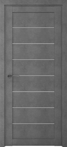 Дверь межкомнатная Экошпон Сеул стекло графит бетон светлый бетон темный