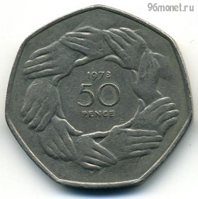 Великобритания 50 пенсов 1973