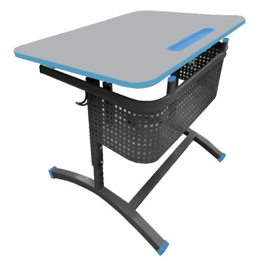 ЛСОШ-17 Стол ученический 1-местный регулируемый по высоте и наклону столешницы (ЛДСП Серый)