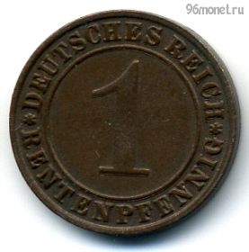 Германия 1 рентенпфенниг 1924 F
