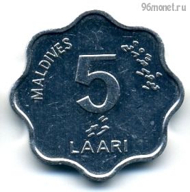 Мальдивы 5 лари 1990