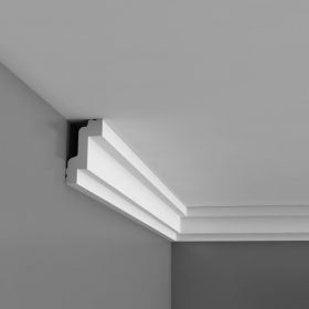 Карниз Гладкий Orac Decor CB531 Д200xШ2.6xВ4.2 см Лепнина из Дюрополимера / Орак Декор.