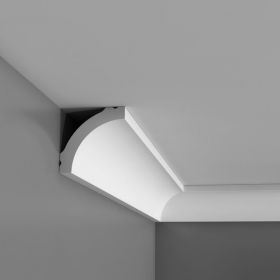 Карниз Гладкий Orac Decor CB521 Д200xШ5xВ5 см Лепнина из Дюрополимера / Орак Декор.