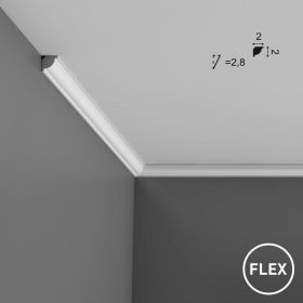 Карниз Гибкий Orac Decor CX132F Д200xШ2xВ2 см Лепнина из Дюрополимера / Орак Декор.