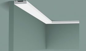 Карниз Гладкий Orac Decor SX162 Д200xШ1xВ4 см Лепнина из Дюрополимера / Орак Декор.*