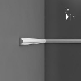 Молдинг Гладкий Orac Decor PX120 Д200хШ1.9хВ4 см Лепнина из Дюрополимера / Орак Декор.