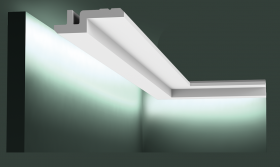 Карниз для Скрытого Освещения Orac Decor C394 Д200xШ9.5xВ3.1 см Лепнина из Полиуретана / Орак Декор.