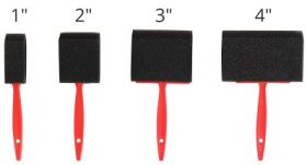 Кисть Поролоновая с Пластиковой Ручкой Набор (4шт) Stmdecor WT20P (1"/2"/3"/4").