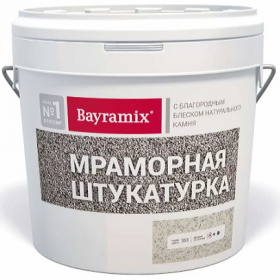 Декоративная Мраморная Штукатурка Bayramix Эконом 15кг с Естественным Блеском Натурального Камня / Байрамикс Эконом.