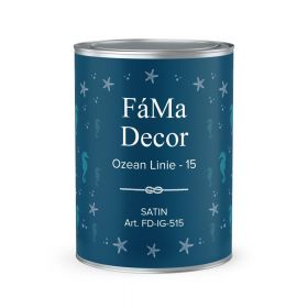 Краска Fama Decor Ozean Linie-15 10л Белая Полуглянцевая Интерьерная для Внутренних Работ / Фама.
