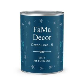 Краска Fama Decor Ozean Linie-5 1л Белая Матовая Интерьерная для Внутренних Работ / Фама.