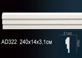 Молдинг Perfect AD322 Д240xШ3.1xВ14 см /Перфект.