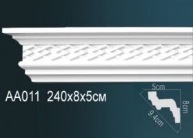 Карниз Потолочный Perfect AA011F Гибкий Д240xШ5xВ8 см /Перфект.