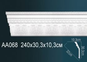 Карниз Потолочный Perfect AA068 Д240xШ10.3xВ30.3 см /Перфект.