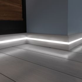 Плинтус LED Evrowood PN 050 Д2000хВ80хШ12 мм под Подсветку / Евровуд.