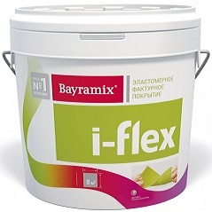 Декоративная Штукатурка Bayramix I-Flex 14кг №083, Колеруемая, Эластичная для Фасадов и Интерьеров Фракция 0,7-1,2 мм.