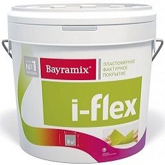 Декоративная Штукатурка Bayramix I-Flex 14кг №095, Колеруемая, Эластичная для Фасадов и Интерьеров Фракция 0,7-1,2 мм.