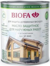 Масло Защитное Biofa 2043 0.4л 4320 Палисандр для Наружных Работ с Антисептиком / Биофа 2043.