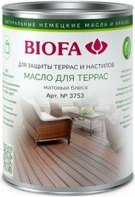 Масло для Террас Biofa 3753 0.4л 3707 Мербау Полуглянцевое / Биофа 3753.