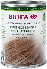 Цветное Масло для Интерьера Biofa 8500 1л 8538 Бакаут Шелковисто-Матовое для Внутренних Работ / Биофа 8500.