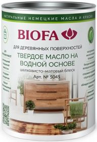 Твердое Масло на Водной Основе Biofa 5045 0.3л 5001 Анжу Шелковисто-Матовое для Внутренних Работ / Биофа 5045.