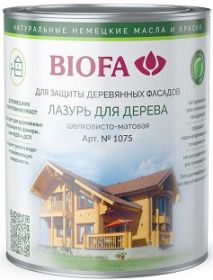 Лазурь для Дерева Biofa 1075 1л 1015 Песчаный Замок Шелковисто-Матовая / Биофа 1075.