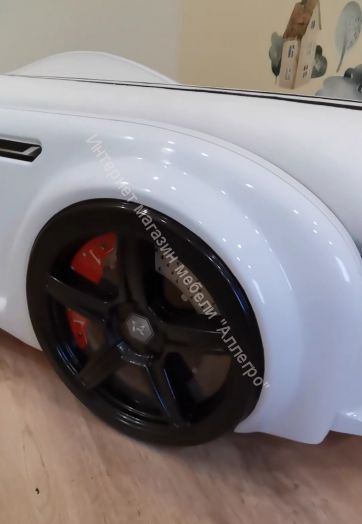 Кровать-Машинка Baby-M 150*70 см с подъёмным механизмом + ящик + Орто Матрас, желтая