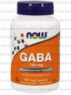 NOW GABA 750mg 100 Vcaps