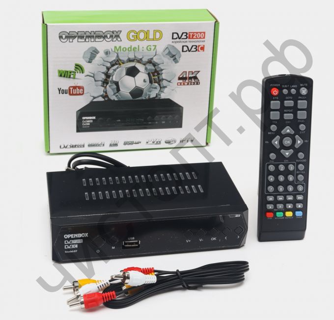 Цифровой ресивер DVB-T2 OPENBOX GOLD DVB G7 T200/C + HDi плеер (цифр эфирн. телевид бесплатно) + USB ( диагност.брака > 2 нед. при отсутв. проверка 100р. ) метал сеть