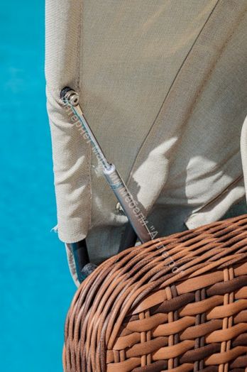 Диван-трансформер Violetta (шезлонг-трансформер) с подушками ротанг искусственный, Коричневый