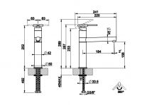 Смеситель для кухонной мойки Gessi Officine V 60207 схема 2