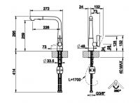 Кухонный смеситель Gessi Proton 17175/17177 схема 4